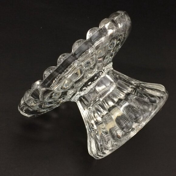 2 Clear Glass Partylite Pedestal Base Candle Holders  For 2 Sizes Taper Pillar - Picture 11 of 14